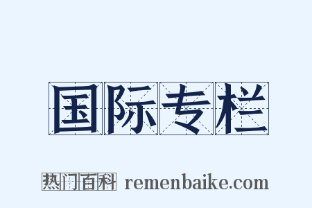 国际专栏是什么意思的图片